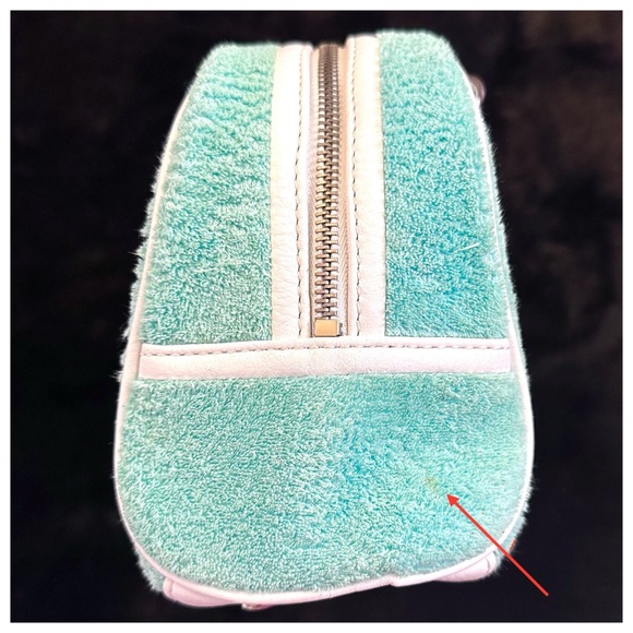 Vintage Juicy Couture Y2K Terry Mini Bowler Bag Purse Mint Green White NEW - Picture 12 of 16